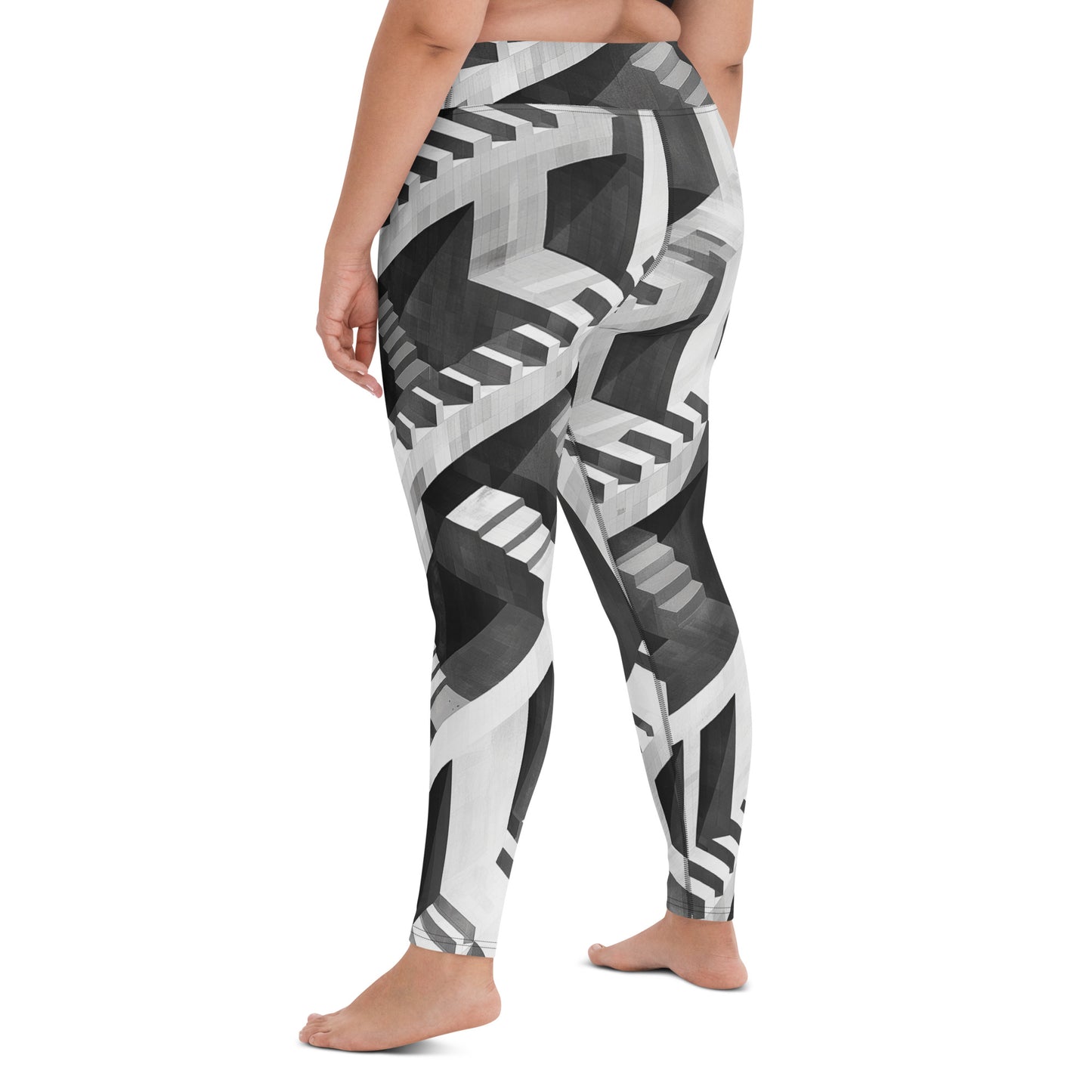 Escher's Illusion Yoga Leggings