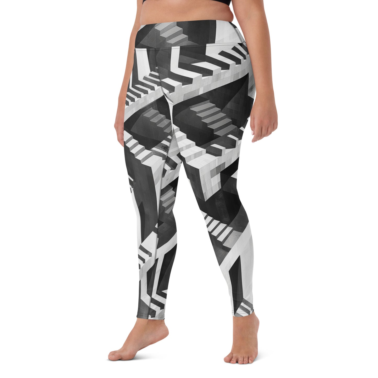 Escher's Illusion Yoga Leggings