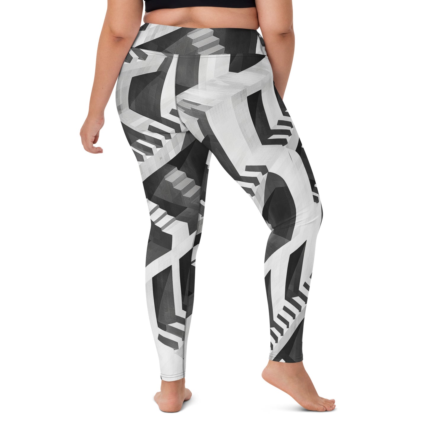 Escher's Illusion Yoga Leggings